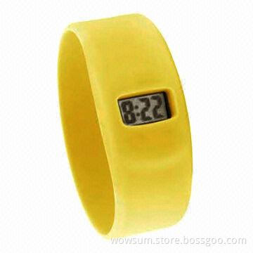 Digital Bracelet Silicone Watch, Made of Silicone, Eco-friendly and Waterproof